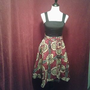 Floral African skirt